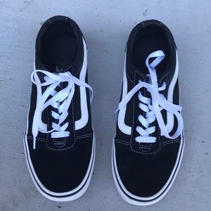 Old Skool Vans Black and White